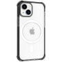 Transparentní kryt s barevným rámečkem a MagSafe pro iPhone 15 - černý