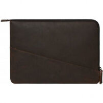 Decoded Waxed Slim kožená brašna pro iPad Pro 12,9" / MacBook do 14" - hnědá