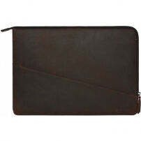 Decoded Waxed Slim kožená brašna pro MacBook Pro 15" - hnědá