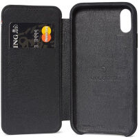 Decoded Leather Slim Wallet pouzdro pro Apple iPhone XS Max - černá