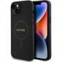 Guess Saffiano kryt s MagSafe pro iPhone 15 Plus - černý