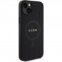 Guess Saffiano kryt s MagSafe pro iPhone 15 Plus - černý