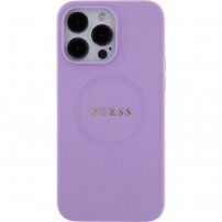Guess Saffiano kryt s MagSafe pro iPhone 15 Pro Max - fialový