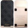Guess 4G Pattern Aluminium 2v1 stolní bezdrátová magnetická nabíječka pro iPhone / AirPods - černá