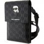 Karl Lagerfeld Saffiano Monogram Ikonik NFT univerzální brašna pro iPhone - černá