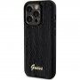 Guess Sequin Script Logo kryt s flitry pro iPhone 14 Pro Max - černý