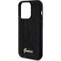 Guess Sequin Script Logo kryt s flitry pro iPhone 14 Pro Max - černý