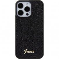 Guess Square Mirror Script Logo kryt pro iPhone 15 Pro Max - černý