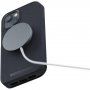 NJORD Leather flipové pouzdro s MagSafe pro iPhone 14 - tmavě šedé