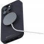 NJORD Leather flipové pouzdro s MagSafe pro iPhone 14 Pro Max - tmavě šedé