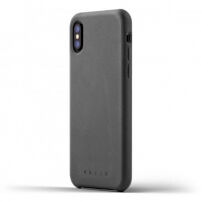 Mujjo Full Leather pouzdro pro Apple iPhone X - šedé