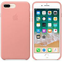 Originální Apple kožené pouzdro iPhone 8 Plus / 7 Plus - bledě růžová