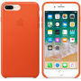 Originální Apple kožené pouzdro pro iPhone 8 Plus / 7 Plus - jasně oranžová