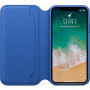 Originální Apple Folio kožené pouzdro pro iPhone X - elektro modrá