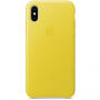Originální Apple kožené pouzdro pro iPhone X - jarně žlutá