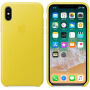 Originální Apple kožené pouzdro pro iPhone X - jarně žlutá