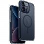 UNIQ Combat MagClick transparentní kryt s MagSafe pro iPhone 15 Pro Max - tmavě modrý