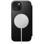 Nomad Modern Leather Folio flipové pouzdro s MagSafe pro iPhone 15 - černé