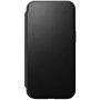 Nomad Modern Leather Folio flipové pouzdro s MagSafe pro iPhone 15 - černé