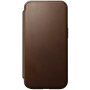 Nomad Modern Leather Folio flipové pouzdro s MagSafe pro iPhone 15 - hnědé