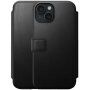Nomad Modern Leather Folio flipové pouzdro s MagSafe pro iPhone 15 Plus - černé