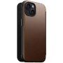 Nomad Modern Leather Folio flipové pouzdro s MagSafe pro iPhone 15 Plus - hnědé