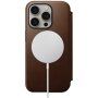 Nomad Modern Leather Folio flipové pouzdro s MagSafe pro iPhone 15 Pro - hnědé