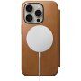 Nomad Modern Leather Folio flipové pouzdro s MagSafe pro iPhone 15 Pro Max - sedlově hnědé