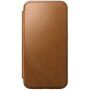 Nomad Modern Leather Folio flipové pouzdro s MagSafe pro iPhone 15 Pro Max - sedlově hnědé