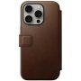 Nomad Modern Leather Folio flipové pouzdro s MagSafe pro iPhone 15 Pro Max - hnědé