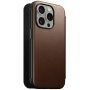 Nomad Modern Leather Folio flipové pouzdro s MagSafe pro iPhone 15 Pro Max - hnědé