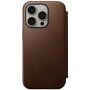 Nomad Modern Leather Folio flipové pouzdro s MagSafe pro iPhone 15 Pro Max - hnědé