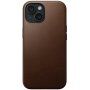 Nomad Modern Leather kožený kryt s MagSafe pro iPhone 15 - hnědý
