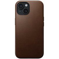 Nomad Modern Leather kožený kryt s MagSafe pro iPhone 15 - hnědý