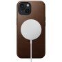 Nomad Modern Leather kožený kryt s MagSafe pro iPhone 15 - hnědý
