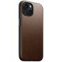 Nomad Modern Leather kožený kryt s MagSafe pro iPhone 15 - hnědý