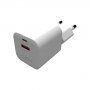 FIXED Mini nabíjecí adaptér s porty USB-C / USB-A - 20W - bílý