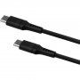 FIXED silikonový nabíjecí a datový kabel - USB-C na USB-C - 1,2 m - černý