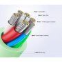 FIXED silikonový nabíjecí a datový kabel - USB-C na USB-C - 2 m - bílý