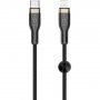 FIXED opletený nabíjecí a datový kabel - USB-C na Lightning - 2 m - černý
