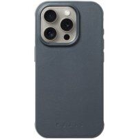 Mujjo Impact Leather kožený kryt s MagSafe pro iPhone 15 Pro Max - tmavě šedý
