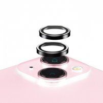 PanzerGlass HoOps skla s hliníkovým rámečkem k ochraně čoček zadního fotoaparátu pro iPhone 15 / 15 Plus - šedá