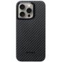 Pitaka MagEZ 4 1500D kryt se vzorem karbonových vláken pro iPhone 15 Pro - šedý