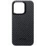 Pitaka MagEZ 4 1500D kryt se vzorem karbonových vláken pro iPhone 15 Pro - šedý