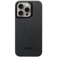 Pitaka MagEZ 4 1500D kryt se vzorem karbonových vláken pro iPhone 15 Pro Max - šedý
