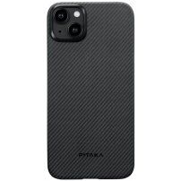 Pitaka MagEZ 4 600D kryt se vzorem karbonových vláken pro iPhone 15 Plus - šedý