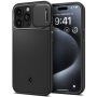 Spigen Optik Armor odolný kryt s posuvnou krytkou kamery a MagSafe pro iPhone 15 Pro Max - černý
