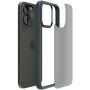 Spigen Ultra Hybrid matný transparentní kryt s barevným rámečkem pro iPhone 15 Pro Max - tmavě zelený