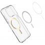 Spigen Ultra Hybrid transparentní kryt se zlatým MagSafe pro iPhone 15 Pro Max - čirý