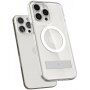 Spigen Ultra Hybrid S transparentní kryt se stojánkem a bílým MagSafe pro iPhone 15 Pro Max - čirý